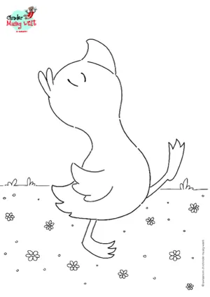 Ente auf Wiese
