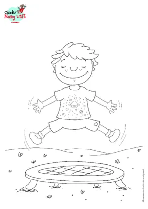 Junge auf Trampolin