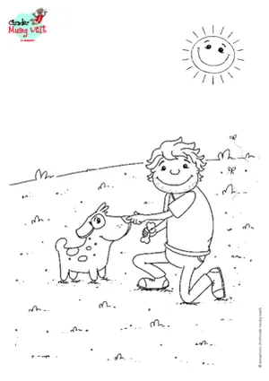 Junge mit Hund